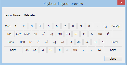 latha font keyboard layout